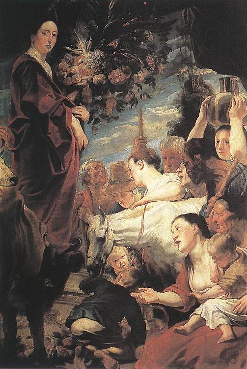 JORDAENS, Jacob Offering to Ceres, Goddess of Harvest oil painting image